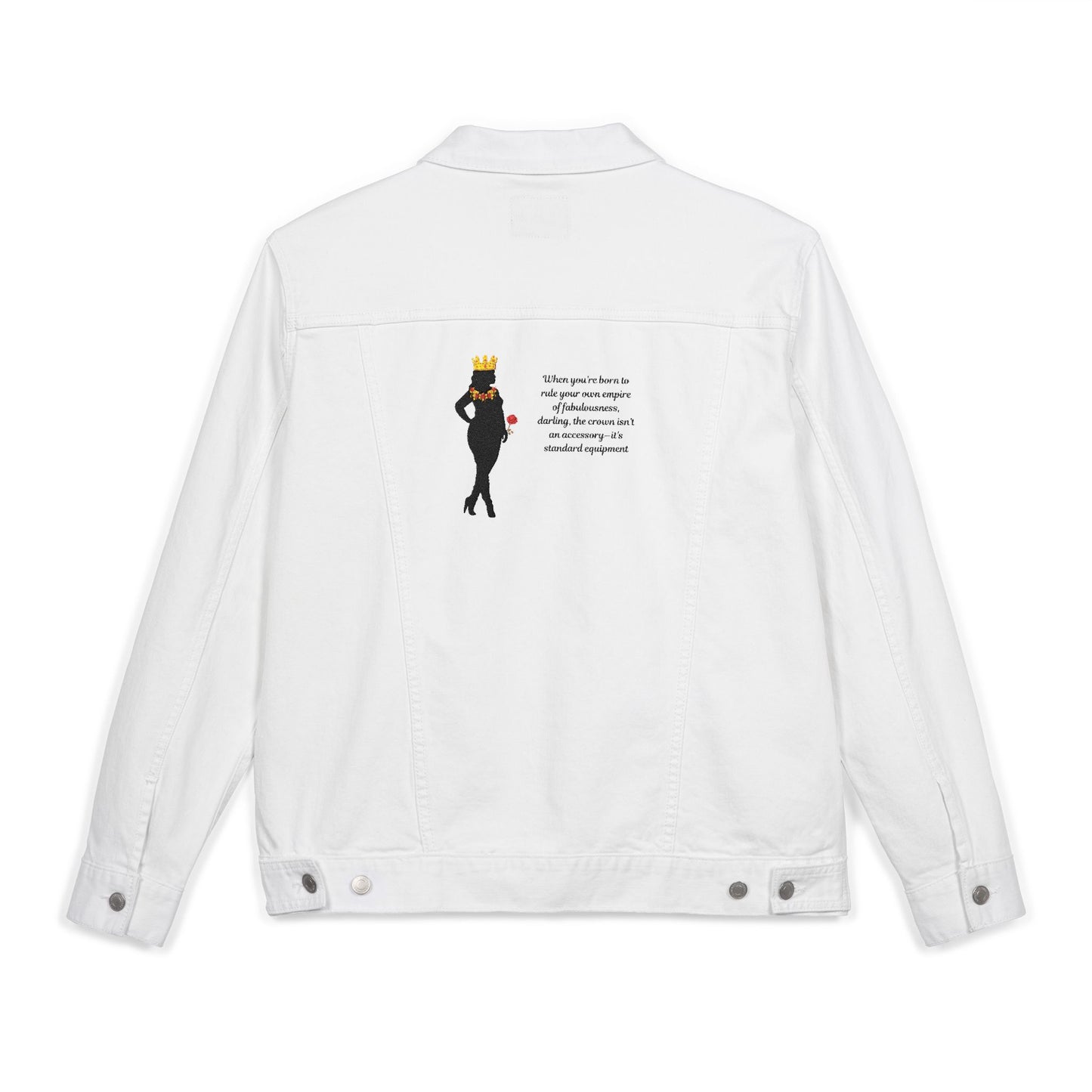 Crowning Glory – White Denim Jacket (Holiday Special Run)