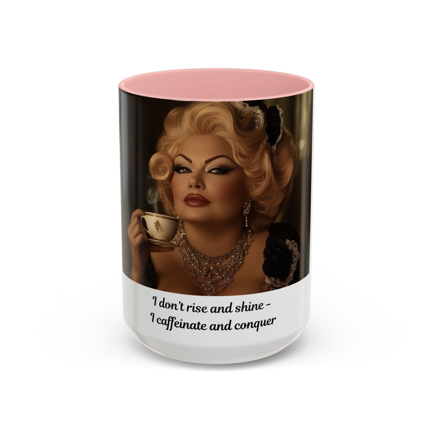FAT GIRL™ Mug — “Caffeinate & Conquer (15oz)