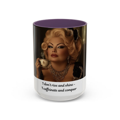 FAT GIRL™ Mug — “Caffeinate & Conquer (15oz)