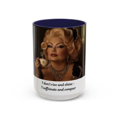 FAT GIRL™ Mug — “Caffeinate & Conquer (15oz)