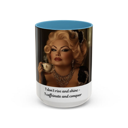 FAT GIRL™ Mug — “Caffeinate & Conquer (15oz)