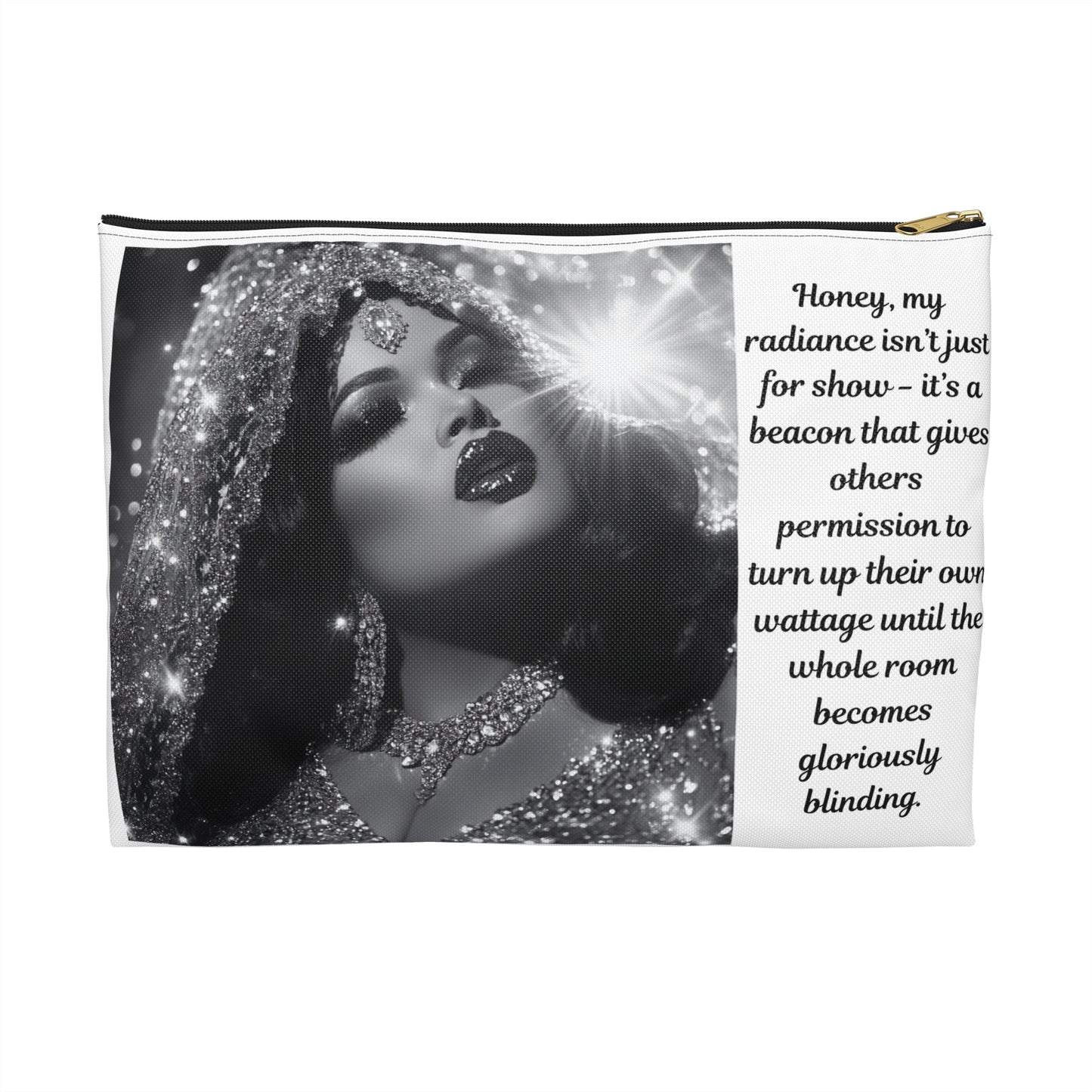 FAT GIRL™ Luxe Radiance Cosmetic Bag – Large