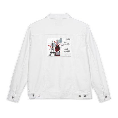FAT-GIRL “Love, Paris” Embroidered Denim Jacket