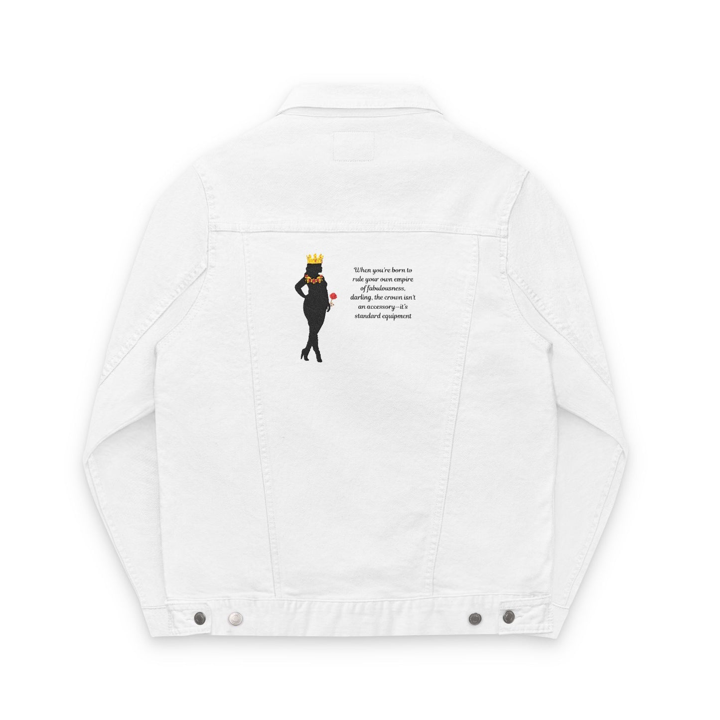 Crowning Glory – White Denim Jacket (Holiday Special Run)