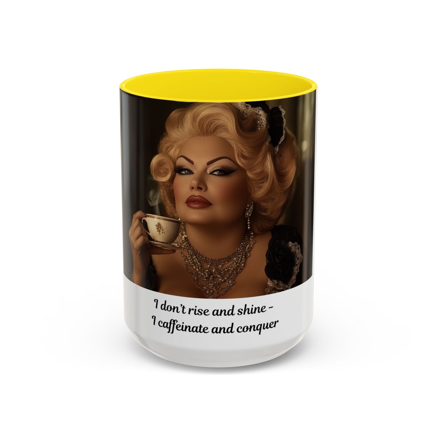 FAT GIRL™ Mug — “Caffeinate & Conquer (15oz)